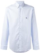 Etro Micro Print Button Down Shirt, Men's, Size: 41, Blue, Cotton