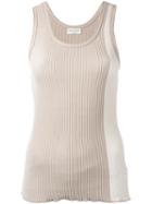 Sonia Rykiel Ribbed Tank Top, Women's, Size: Large, Nude/neutrals, Cotton/viscose