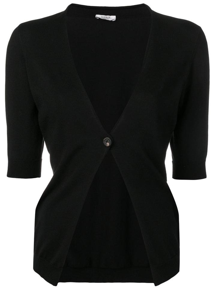 Peserico Short-sleeved Cardigan - Black
