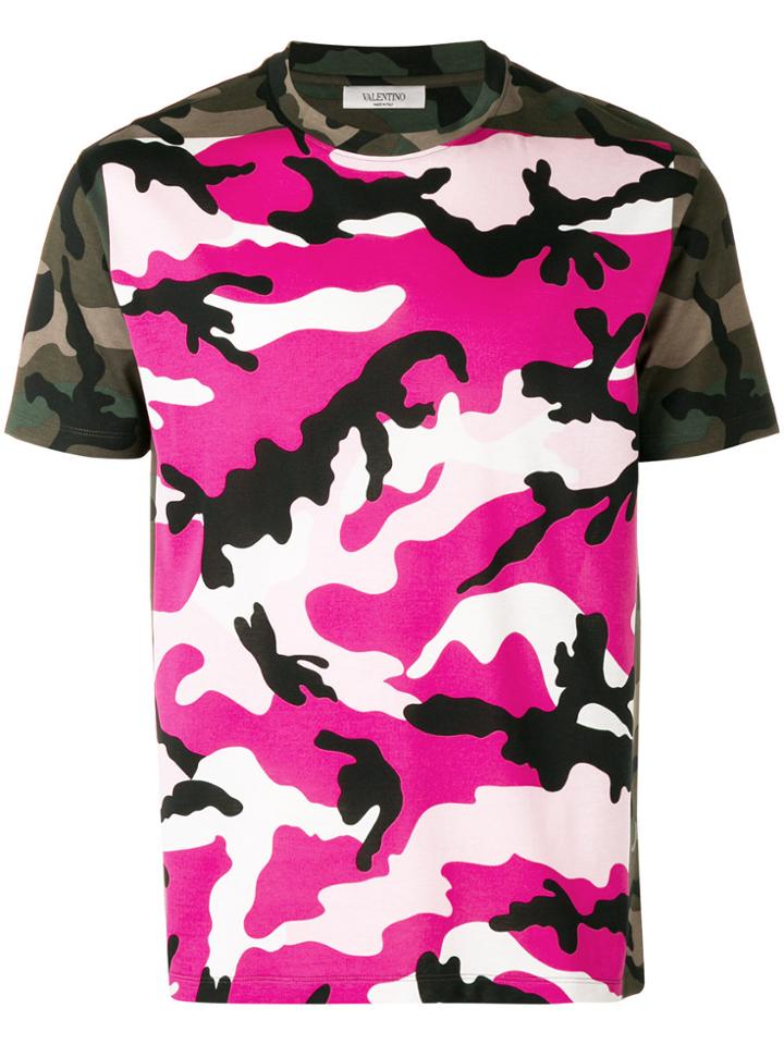 Valentino Camoushuffle T-shirt - Pink & Purple