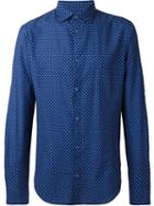 Armani Jeans Polka Dot Print Cuff Detail Button Down Shirt