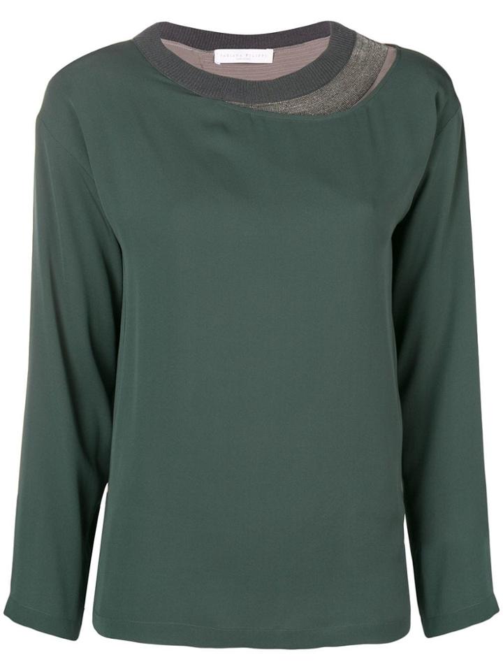 Fabiana Filippi Round Neck Blouse - Green