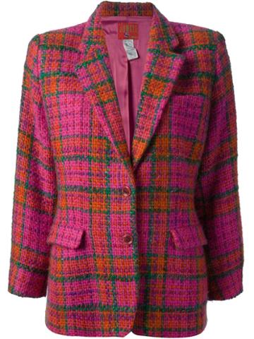 Kenzo Vintage 'jungle Kenzo' Tartan Jacket, Women's, Size: Large, Pink/purple