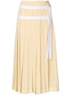 Joseph Striped Pleated Skirt - Yellow