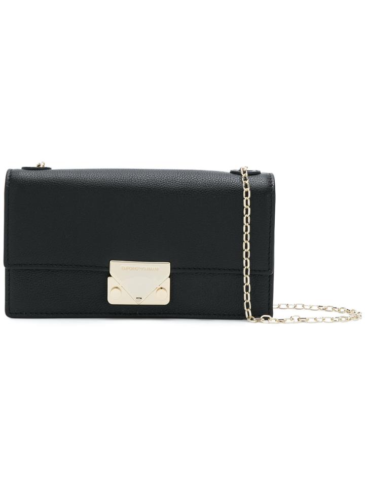Emporio Armani Classic Flap Shoulder Bag - Black