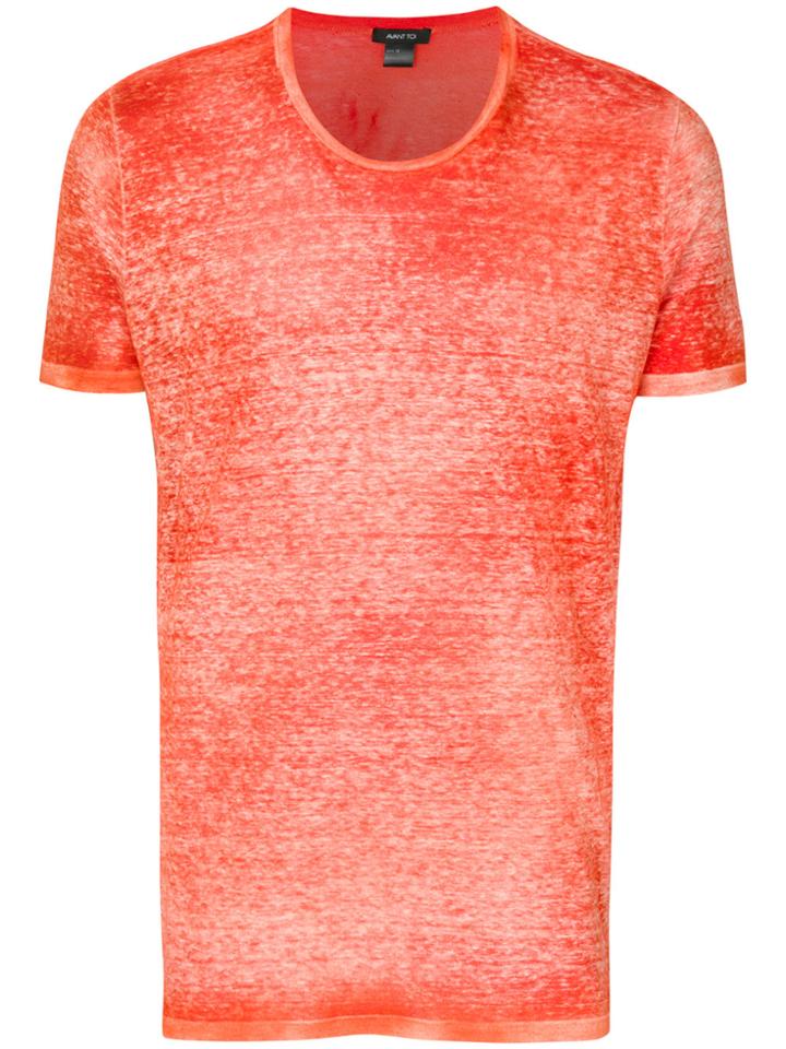 Avant Toi Acid Wash T-shirt - Yellow & Orange