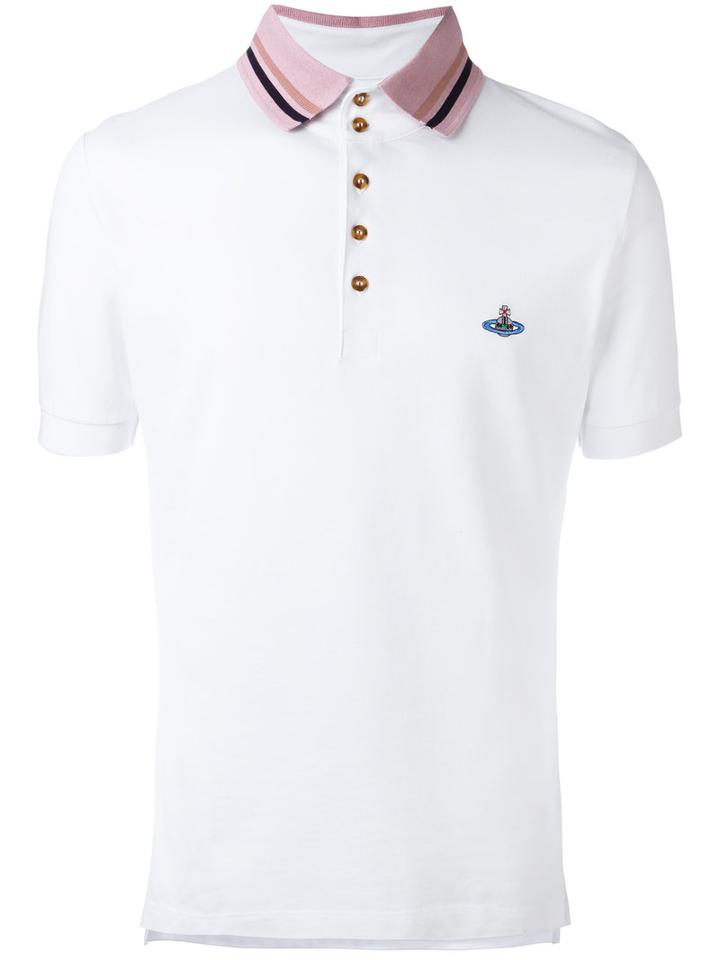 Vivienne Westwood Man Pique Krall Polo Shirt, Men's, Size: Xxl, White, Cotton