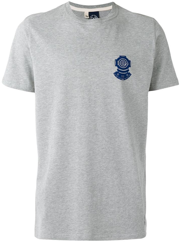 Bleu De Paname - Chest Print T-shirt - Men - Cotton - L, Grey, Cotton