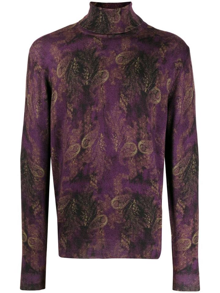 Etro Paisley Print Jumper - Purple