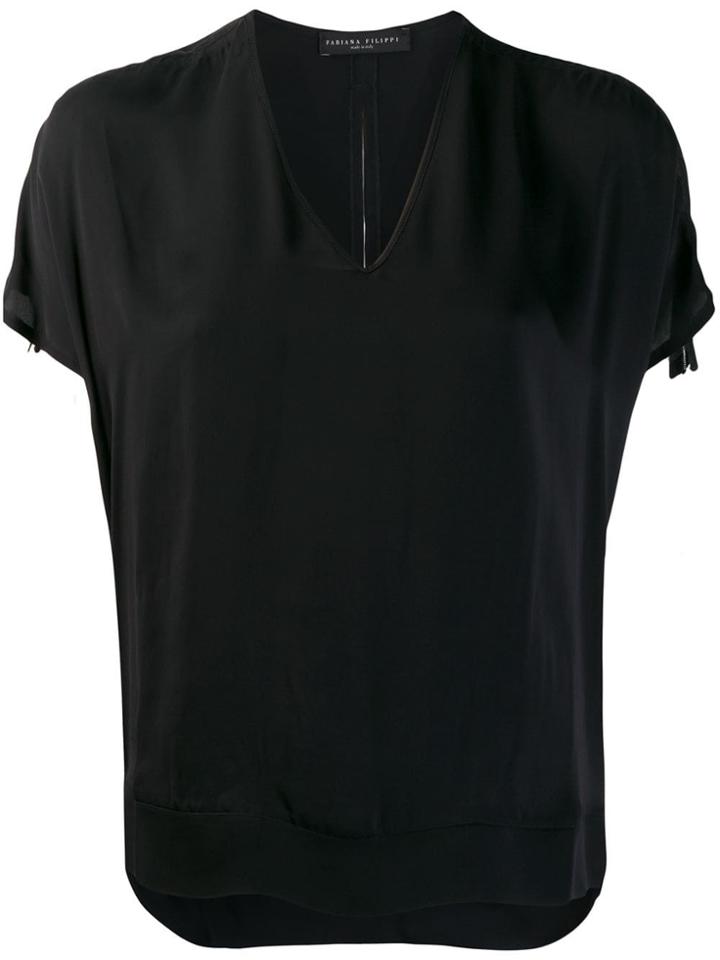 Fabiana Filippi V-neck T-shirt - Black