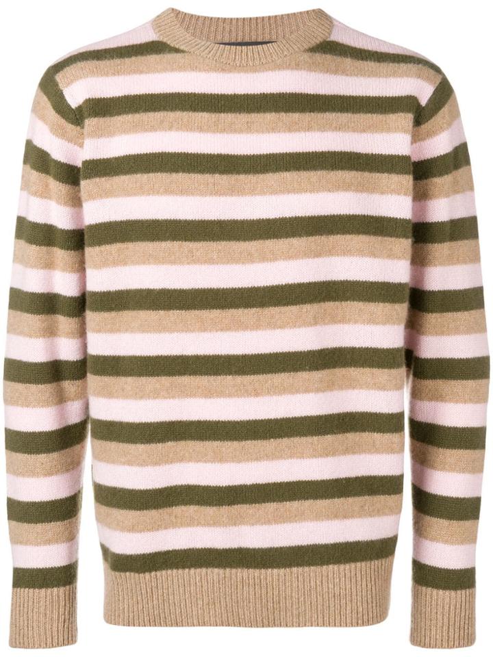 The Elder Statesman Inch Stripe Sweater - Neutrals