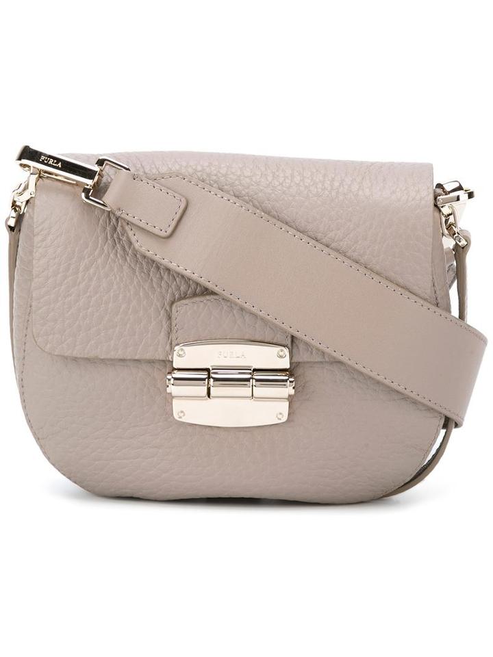 Furla Clasp Fastening Shoulder Bag, Women's, Nude/neutrals