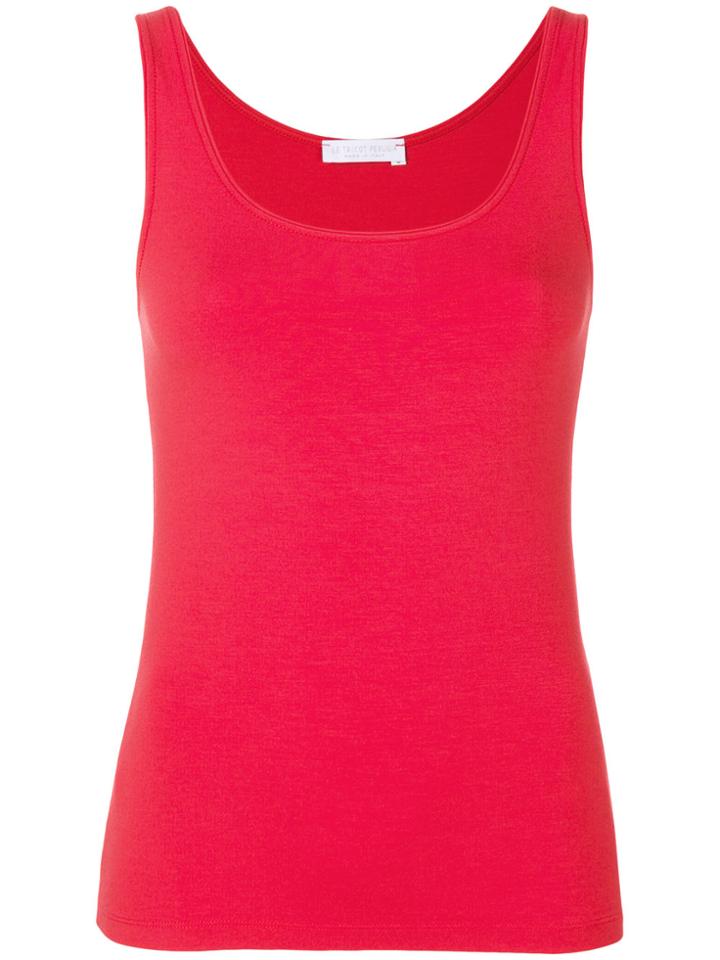Le Tricot Perugia Classic Vest Top - Red