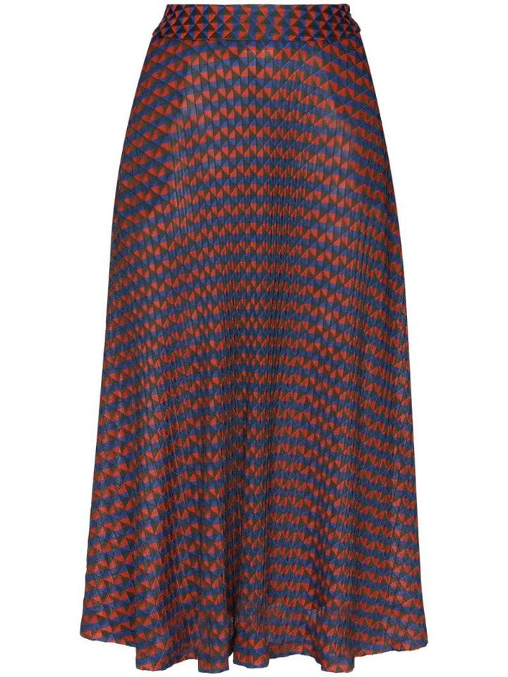 Wales Bonner Geometric Print Midi Skirt - Magic Multi