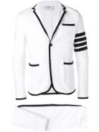 Thom Browne 4-bar Loopback Jersey Suit - White