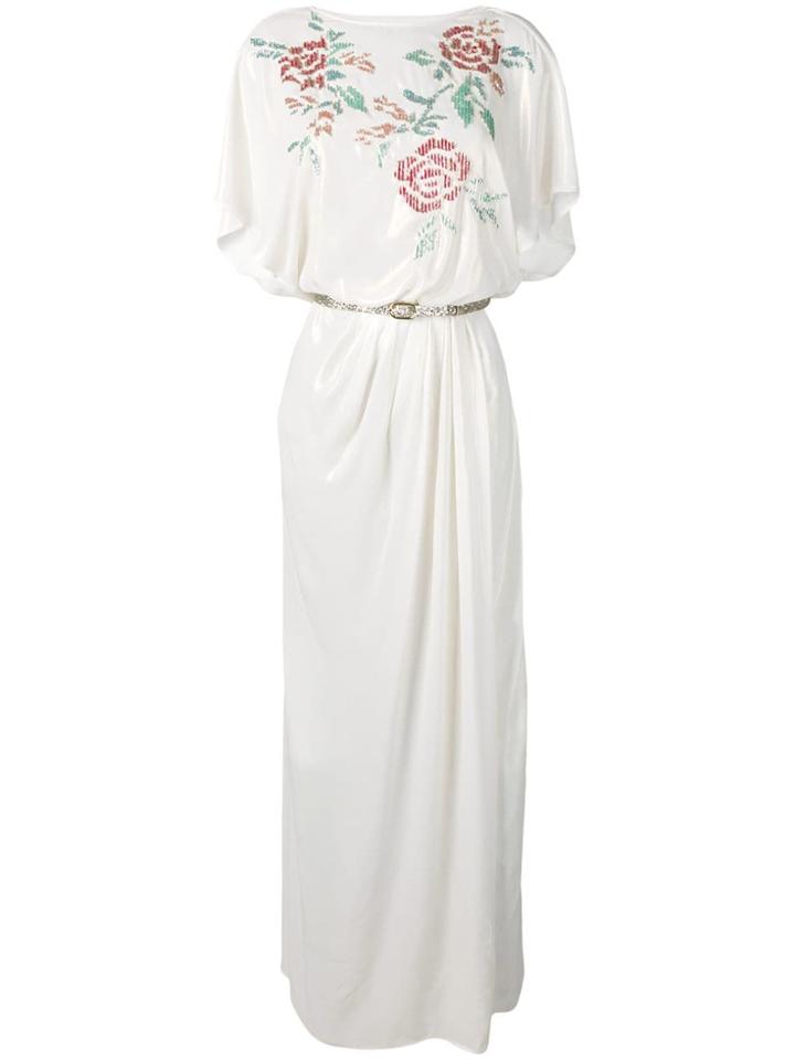 Elisabetta Franchi Belted T-shirt Dress - White