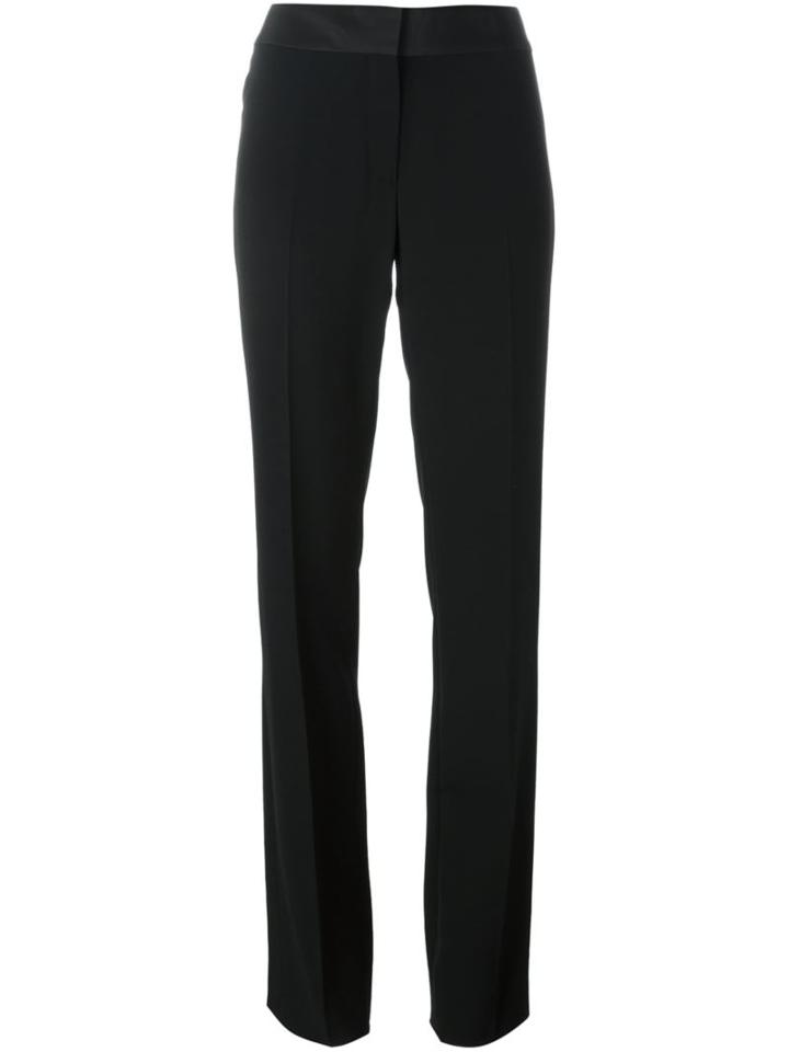 Maison Margiela Satin Waistband Trousers, Women's, Size: 40, Black, Silk/cotton/viscose/virgin Wool