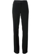 Maison Margiela Satin Waistband Trousers, Women's, Size: 40, Black, Silk/cotton/viscose/virgin Wool