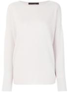 Incentive! Cashmere Boat Neck Sweater - Grey