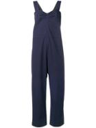 Sara Lanzi Plain Straight-cut Jumpsuit - Blue