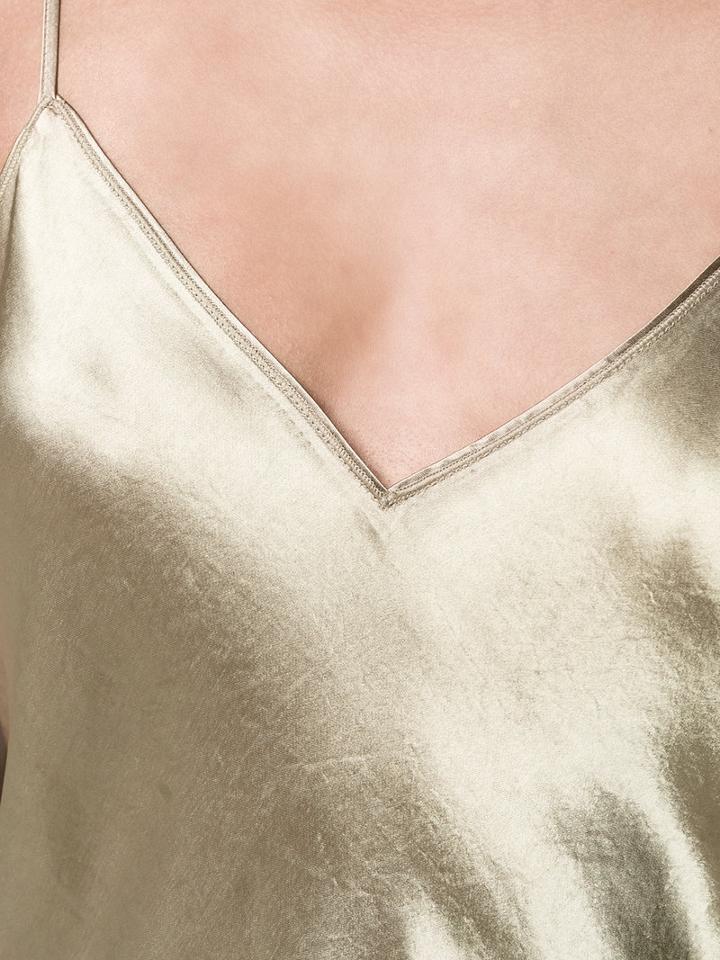 Vince - Metallic Shift Dress - Women - Acetate - L, Women's, Green, Acetate