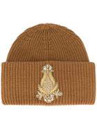 Dondup Embroidered Beanie Hat - Brown