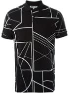 Mcq Alexander Mcqueen Linear Angle Print Polo Shirt