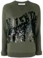 Valentino Sequin Embellished Sweatshirt - Green