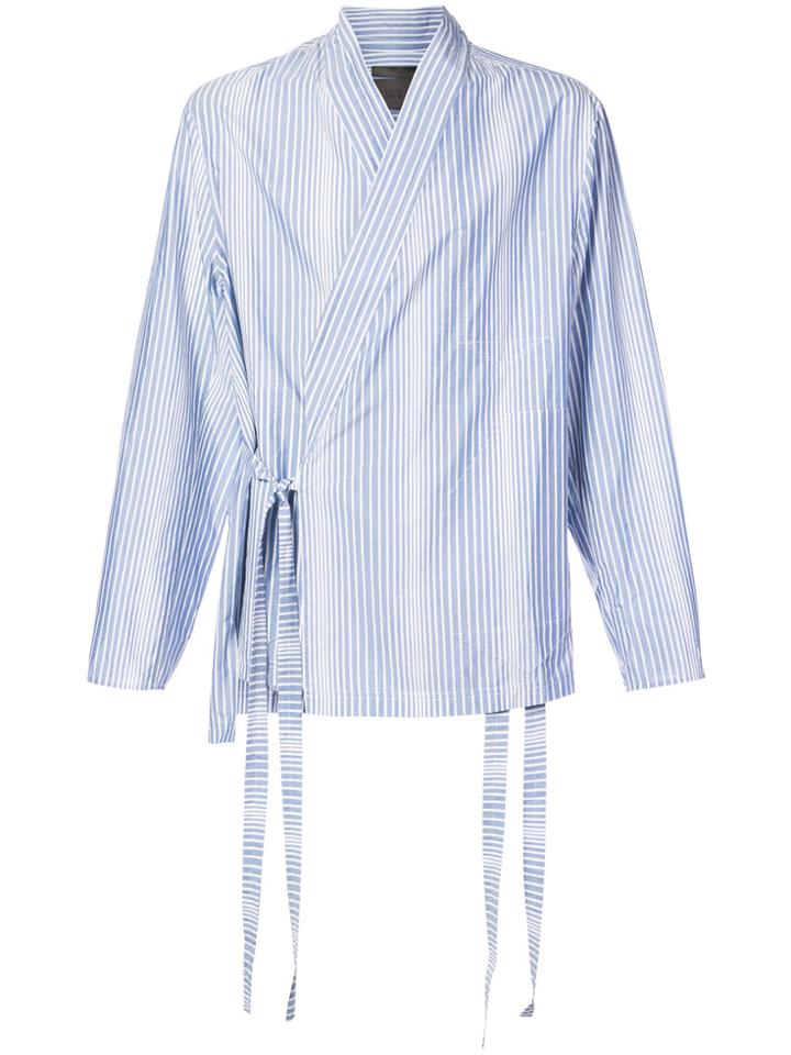 Siki Im Striped Kimono Shirt Jacket - Blue