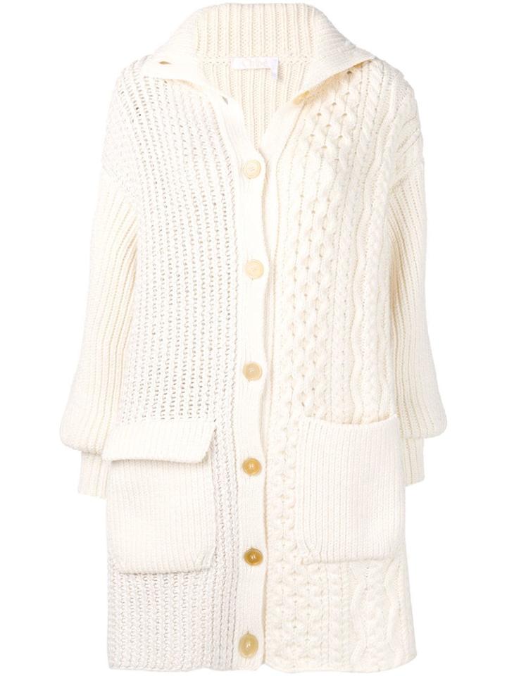 Chloé Cable-knit Cardigan - White