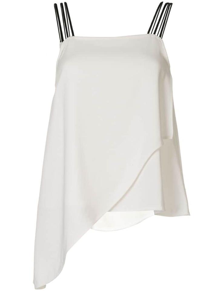 Symetria Asymmetric Sleeveless Top - White