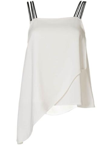 Symetria Asymmetric Sleeveless Top - White