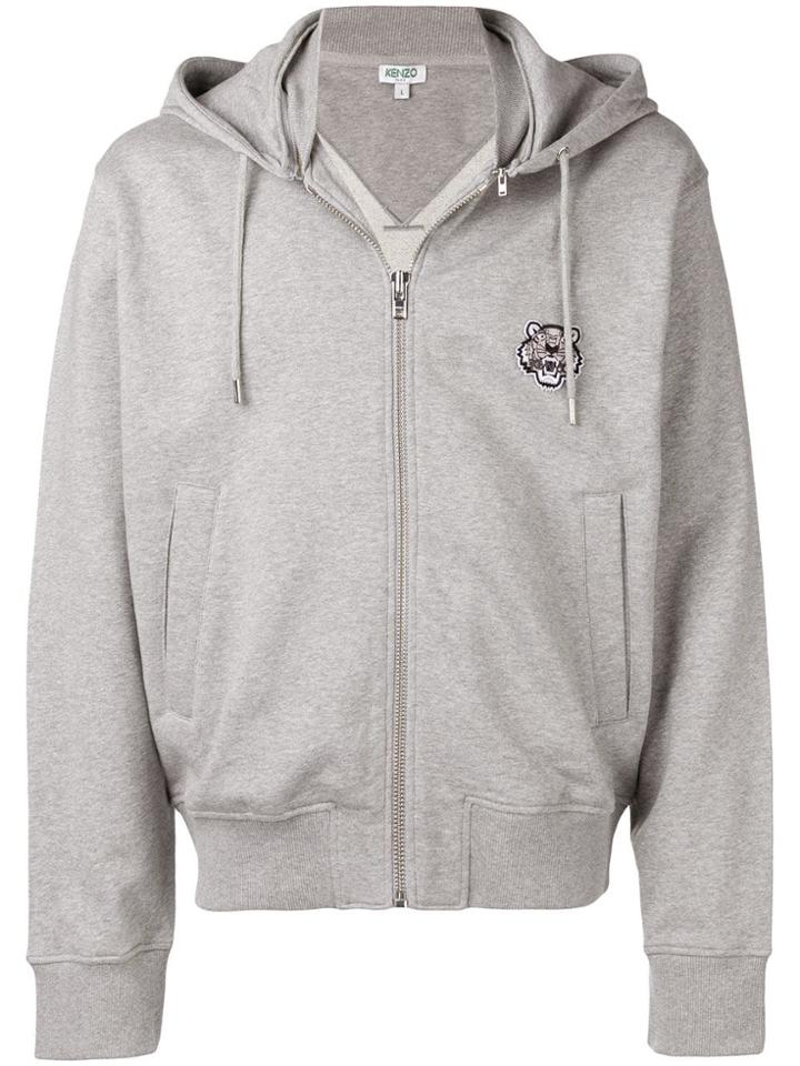 Kenzo Embroidered Tiger Hoodie - Grey