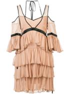 Cinq A Sept Ruffled Dress, Women's, Size: 4, Pink/purple, Silk