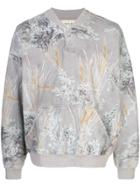 Fear Of God Oversized Foliage-print Sweatshirt - Grey