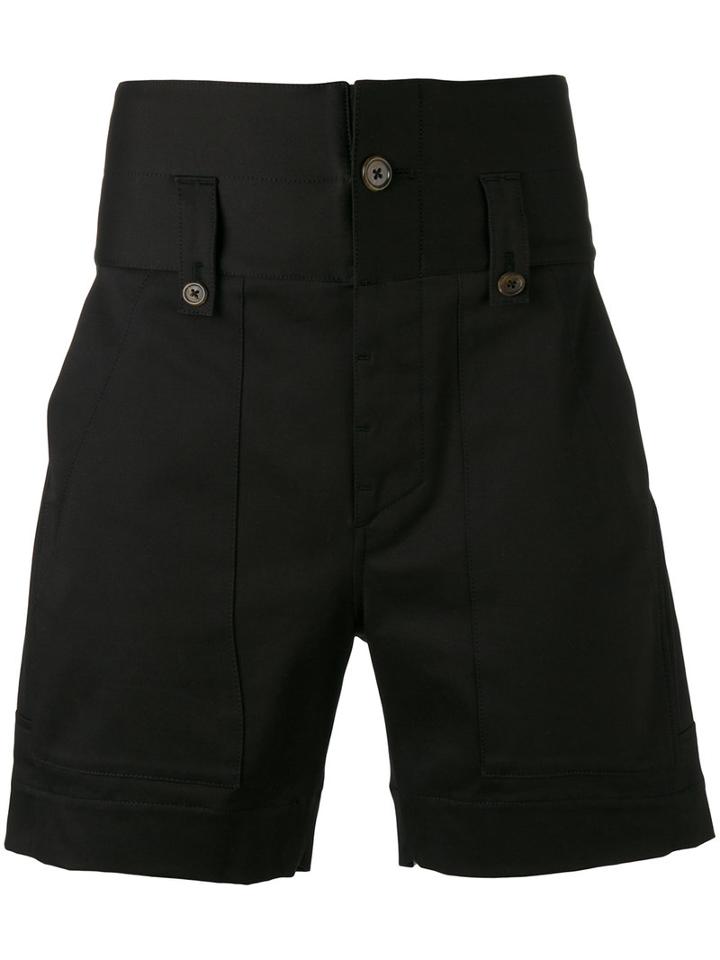 Ports 1961 - High-waisted Bermuda Shorts - Men - Cotton/spandex/elastane - 50, Black, Cotton/spandex/elastane