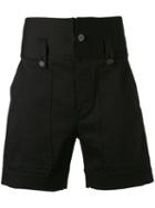 Ports 1961 - High-waisted Bermuda Shorts - Men - Cotton/spandex/elastane - 50, Black, Cotton/spandex/elastane