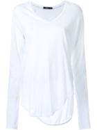 Bassike V-neck Long Sleeve T-shirt