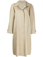 Gucci Pre-owned 1980's Concealed Fastening Loose Midi Coat - Metallic