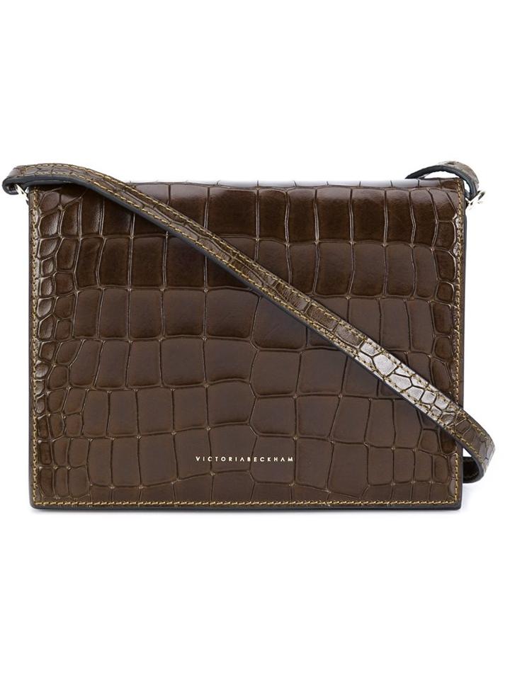 Victoria Beckham Crocodile Effect Shoulder Bag