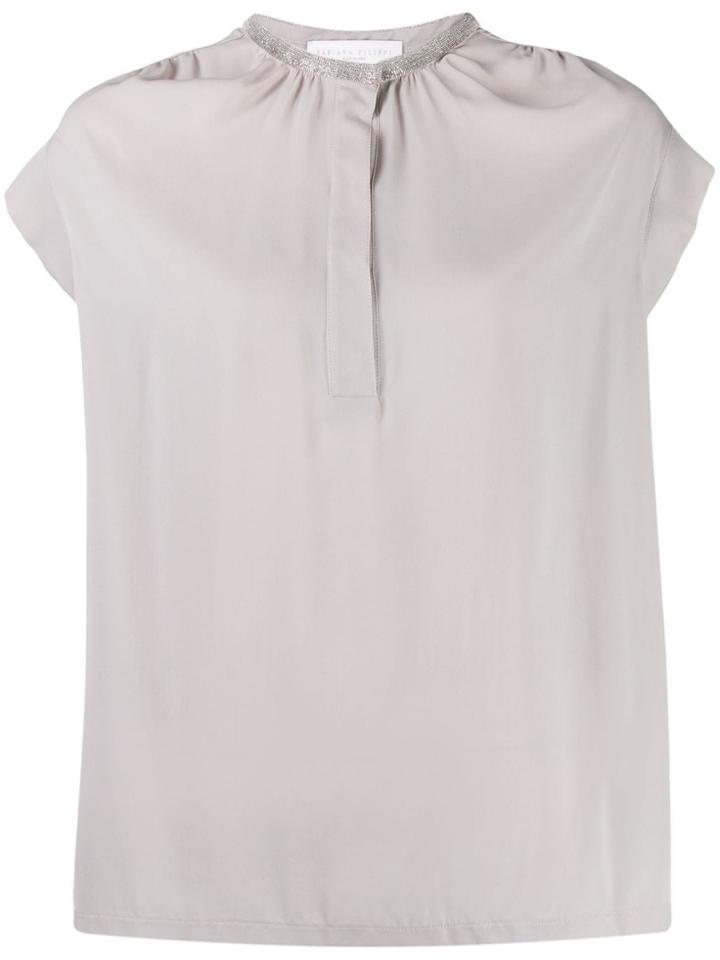 Fabiana Filippi Beaded Collar Blouse - Neutrals