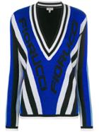 Fiorucci Striped Logo Sweater - Blue