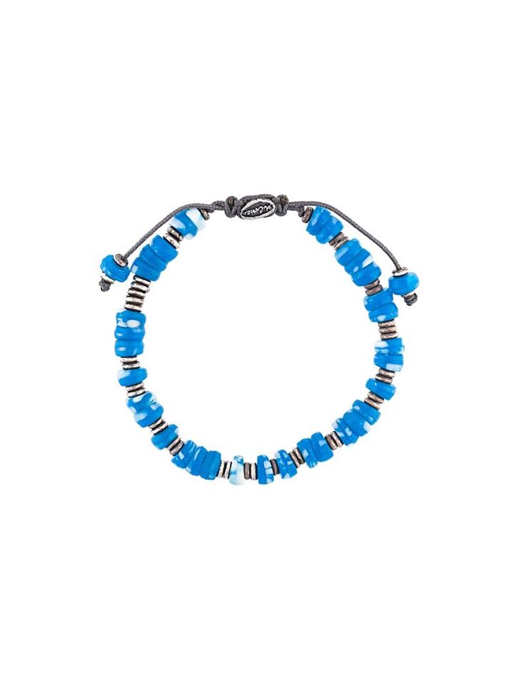 M. Cohen Tonal Beaded Bracelet, Men's, Size: Medium, Blue
