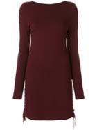 Mcq Alexander Mcqueen Lace-up Dress - Pink & Purple