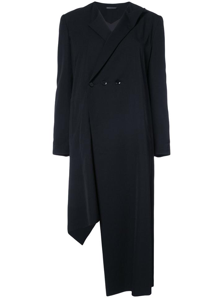 Yohji Yamamoto Asymmetrical Coat - Black