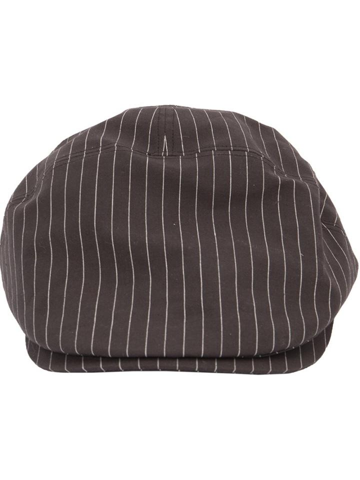 Ca4la Pinstripe Gatsby Cap, Men's, Black, Cotton/polyurethane