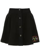 Andrea Bogosian Embroidered Skirt - Black