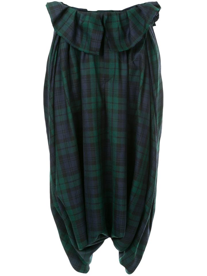 Comme Des Garçons Vintage Tartan Drop Crotch Trousers - Multicolour