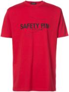 Midnight Studios - Safety Pin T-shirt - Men - Cotton - Xl, Red, Cotton