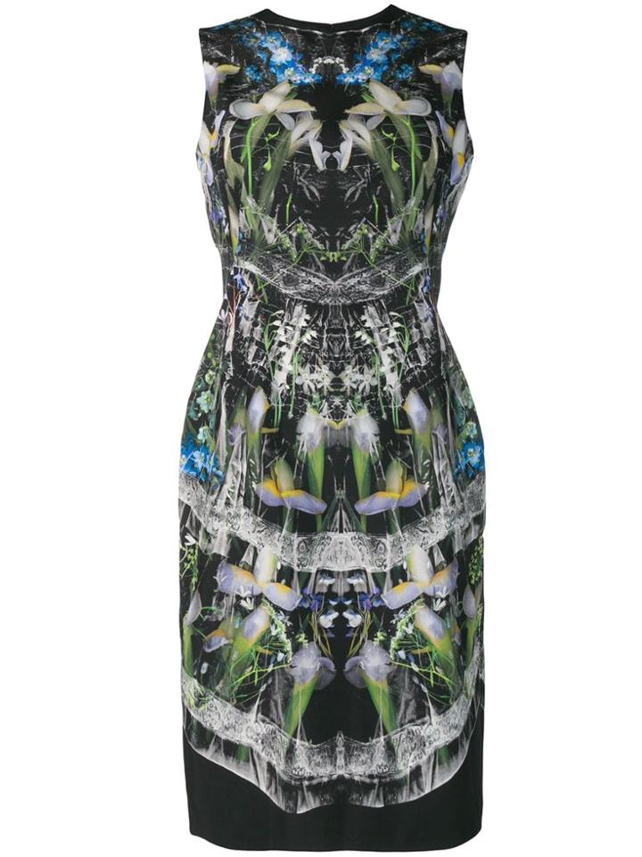 Alexander Mcqueen Hologram Print Dress - Black